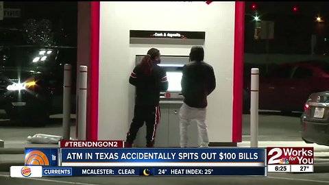 ATM in Texas accidentally spits out $100 bills