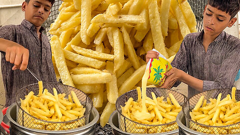 Rumble Trending Video | Afghani Kid Selling FRENCH FRIES on Road | Hardworking Afghani Boy