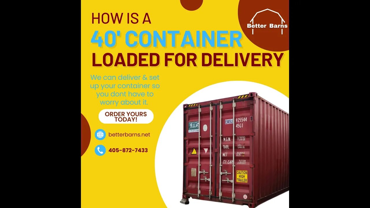 So, this is what it takes to load a 40' container.