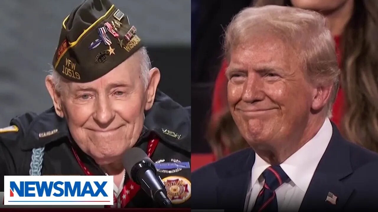 WWII vet tells Trump he'd 'reenlist today' for him, talks 'attitude that saved the free world' | RNC