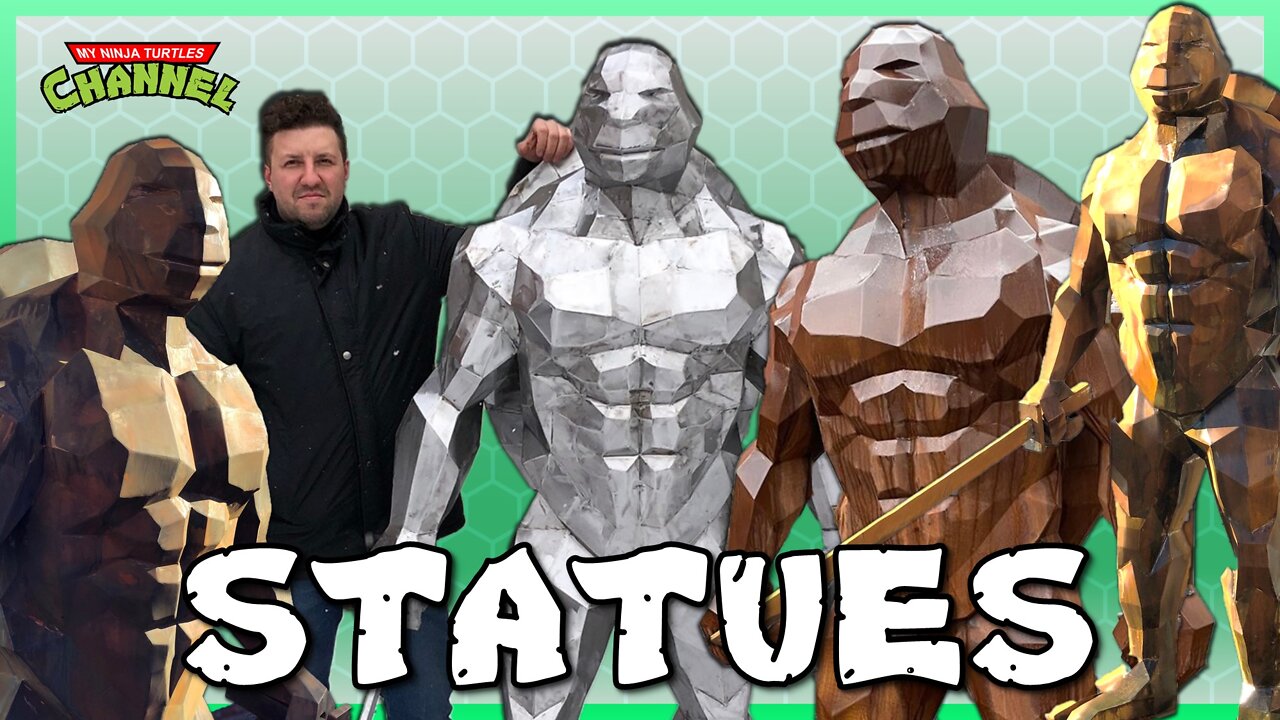 Ninja Turtles Statues in Russia (Polygonal Steel Art Sculptures)