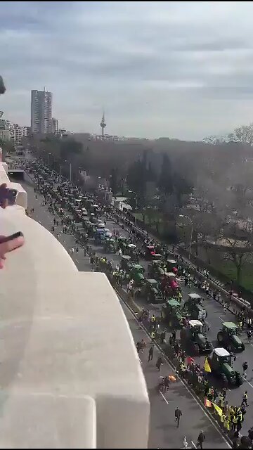 Spain farmers in protest