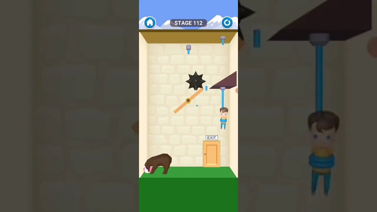 rescue cut rope puzzle 😎 #shorts