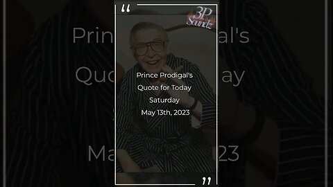 Prince Prodigal's QotD 5/13/23 #god1st #qotd #shortquotes #shortsfeed