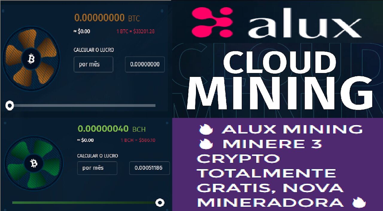 [ Alux Mineradora Nova ] Ganhe HaschPower ETHASH, SHA-256, SCRYPT Grátis | 7 dias OnLine | RENDA