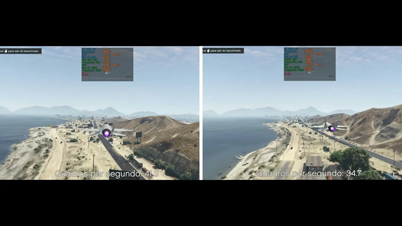 GTA V nVidia GeForce GTX 970 4GB MSI VS AMD Radeon RX 570 4GB XFX em FullHD no Ultra.