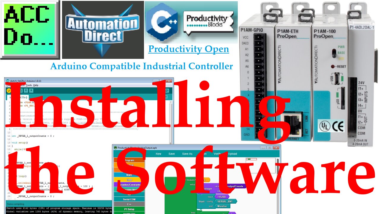 Productivity Open P1AM Industrial Arduino Installing the Software