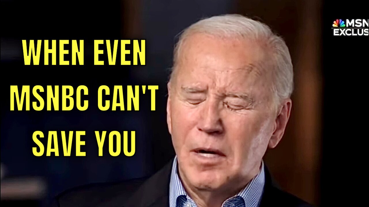 Joe’s BRAIN FREEZES, and MSNBC actually leaves it in the video of the Interview!