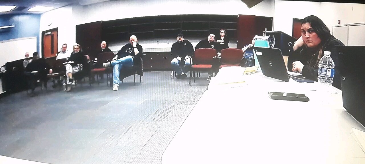 President Duane Sullivan reads from solicitor bill and Interim Superintendent stops him