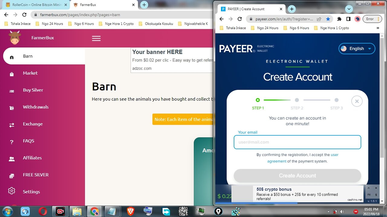 How To Make Money For Free Claiming Free Faucet Daily At FarmerBux Withdraw At Payeer