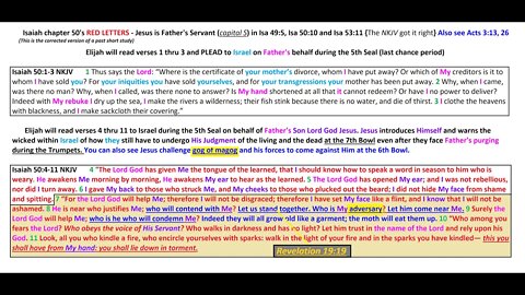 Isaiah Chapter 50 Red Letters