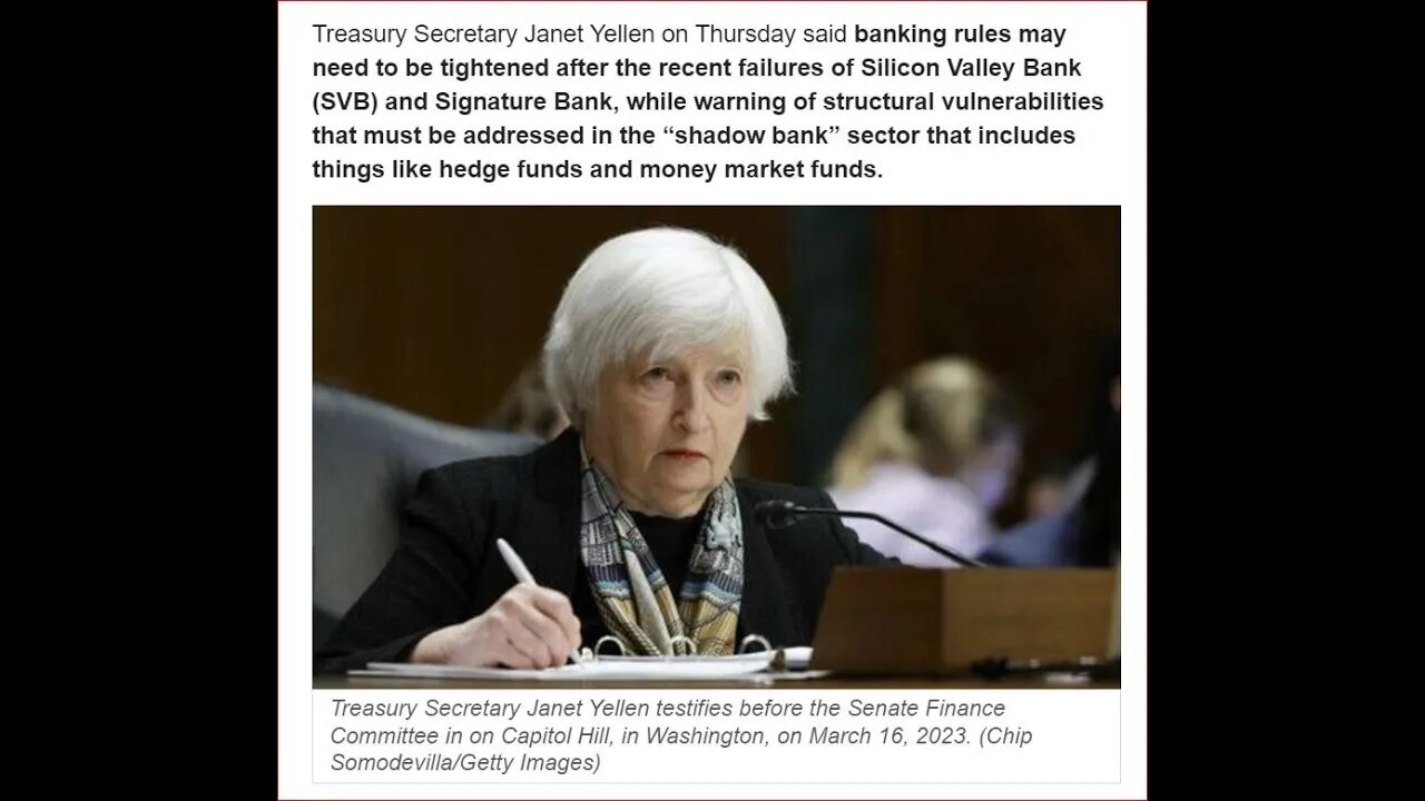 Janet Yellen: "Shadow Bank Sector THREATENS FINANCIAL STABILITY" - and a look back to my 1st YT Live