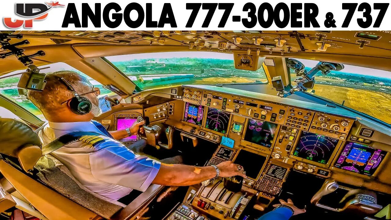 Angola Boeing 777-300ER & 737 Cockpit Across Africa & Europe