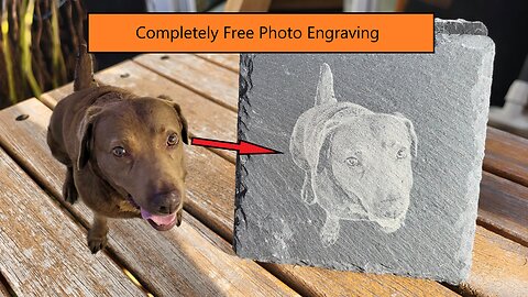 Completely free Photo engraving [Slate Laser Engraving]