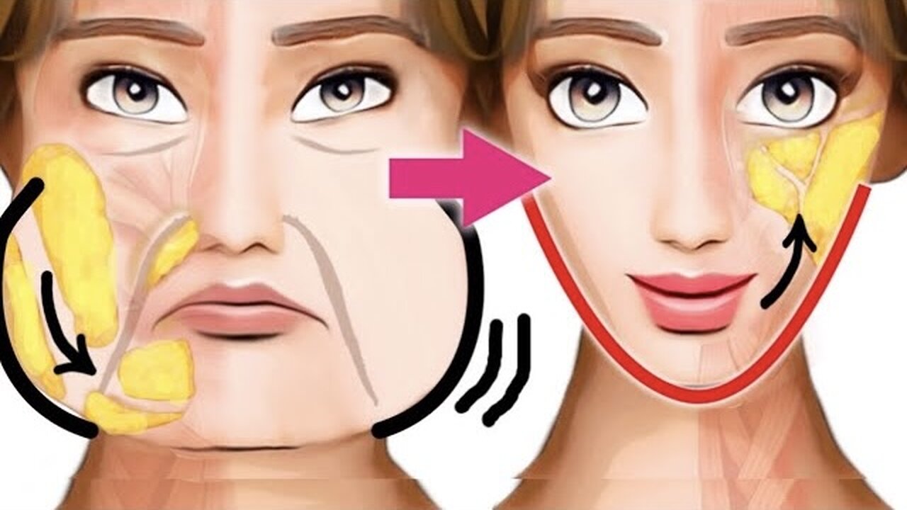 5MIN FACE LIFT + SLIM FACE + DOUBLE CHIN FAT + NO WRINKLES AT HOME