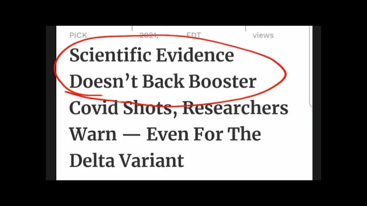 Scientific Evidence doesn't support Boosters