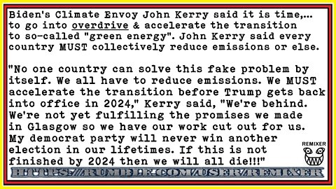 John Kerry said today,...