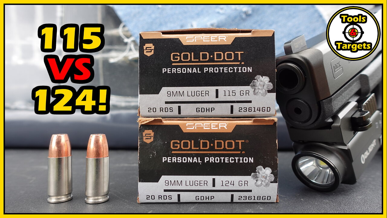 115 vs 124 Grain!...9MM Speer Gold Dot Self-Defense Ammo Ballistic Gel Test & Review!