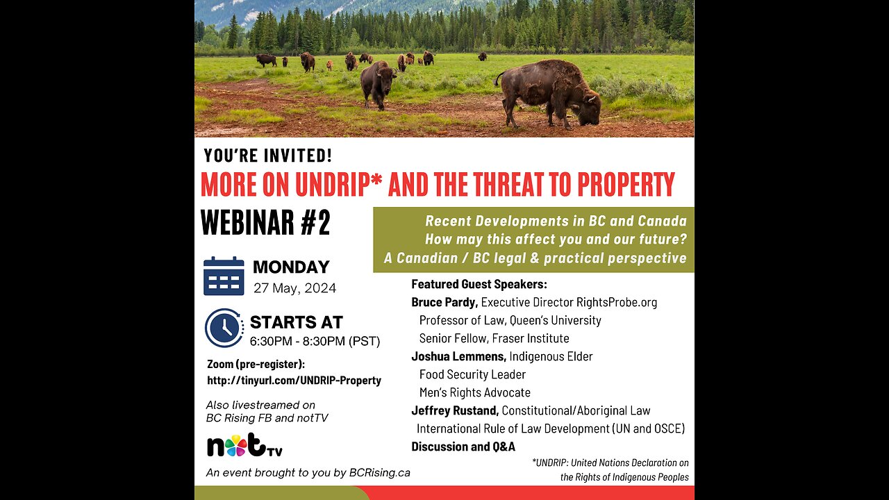 UNDRIP & Property Rights in Canada webinar #2 - May 27, 2024