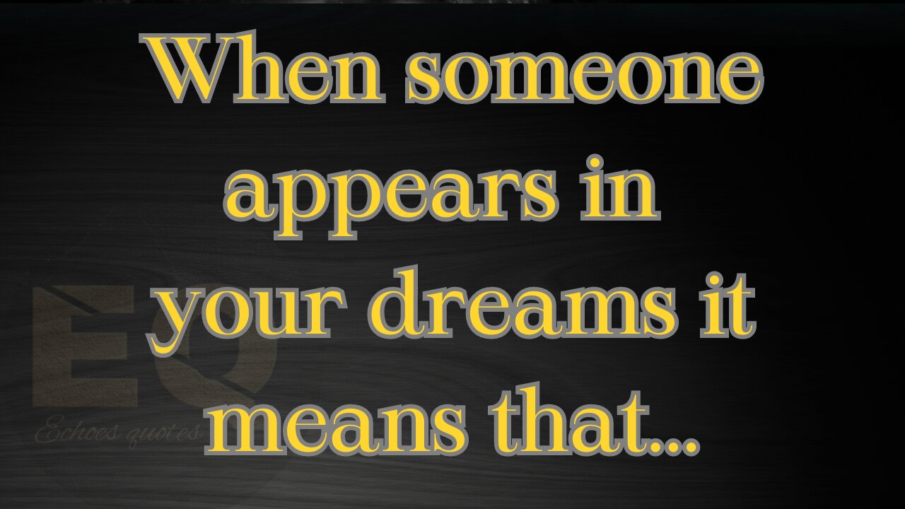 When someone appears in your dreams, it means that... || Psychology Says