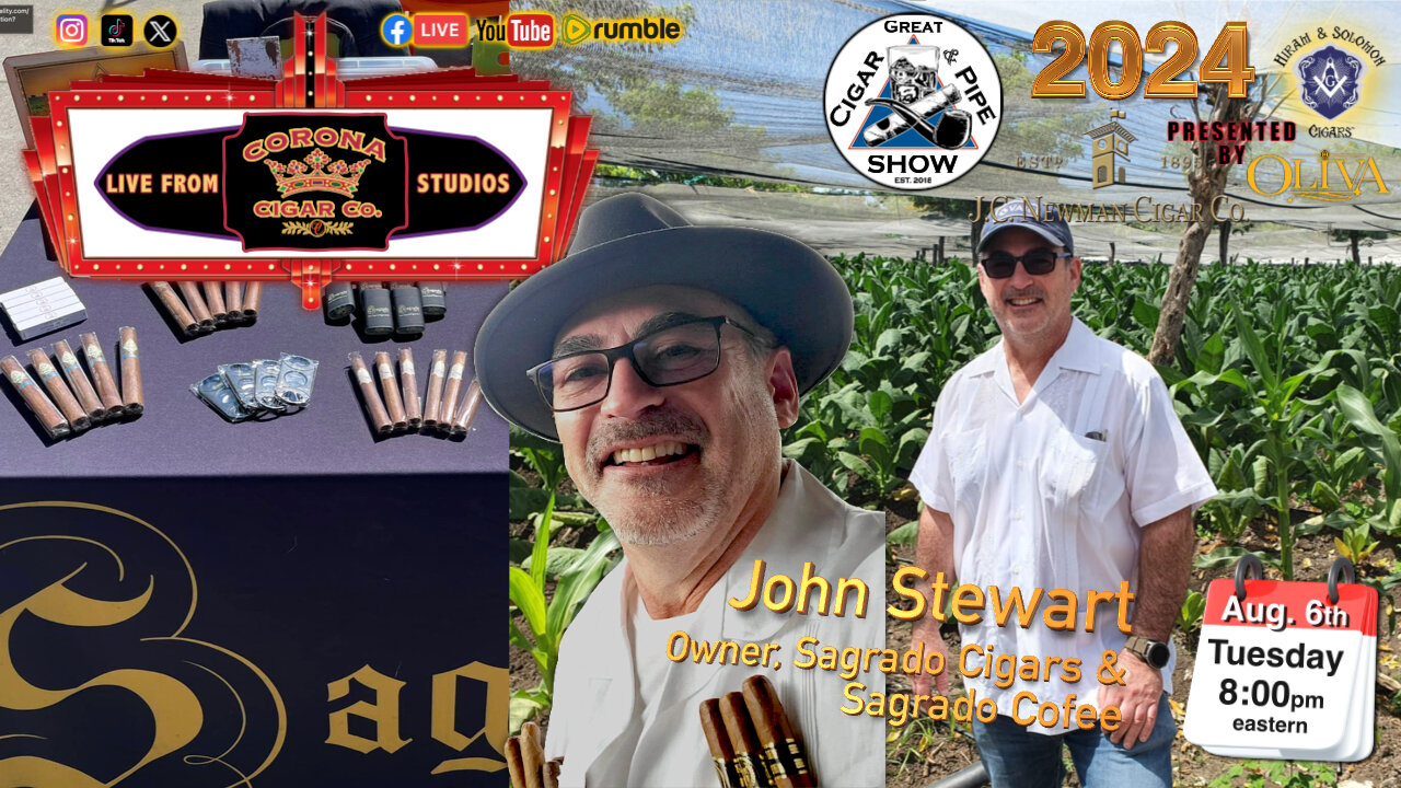 John Stewart, Owner of Sagrado Cigars joins the crew