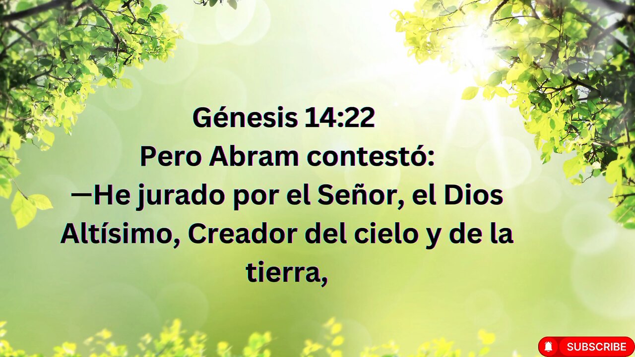 A título de Génesis 14:22 en español sería: "El diezmo a Abraham".