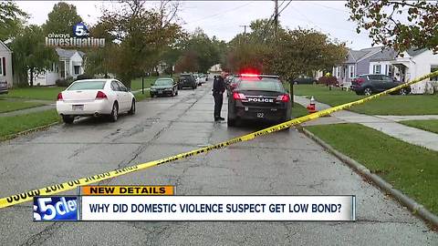 Why did domestic violence suspect get low bond?