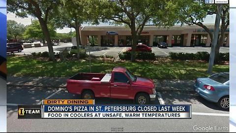 Dirty Dining: Domino's Pizza temporarily shut down by inspectors for food at dangerous temperatures