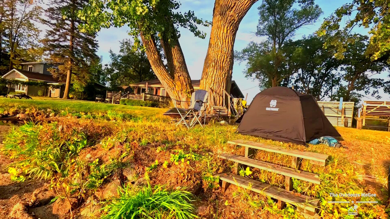 Camping in a subscribers yard and Maplewood state park MN