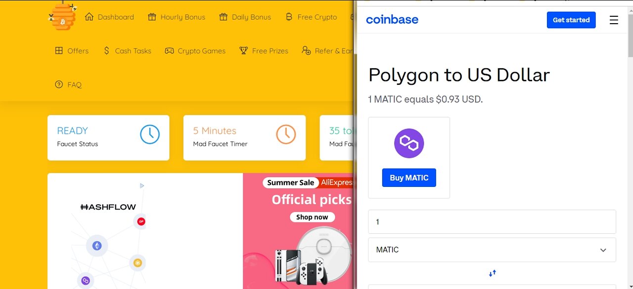 How To Earn Free Polygon MATIC TOKENS Cryptocurrency At BTC Bunch Every 5 Min Withdraw Via Coinbase