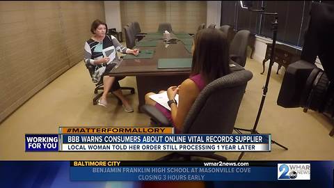 BBB warns consumers of online vital records service