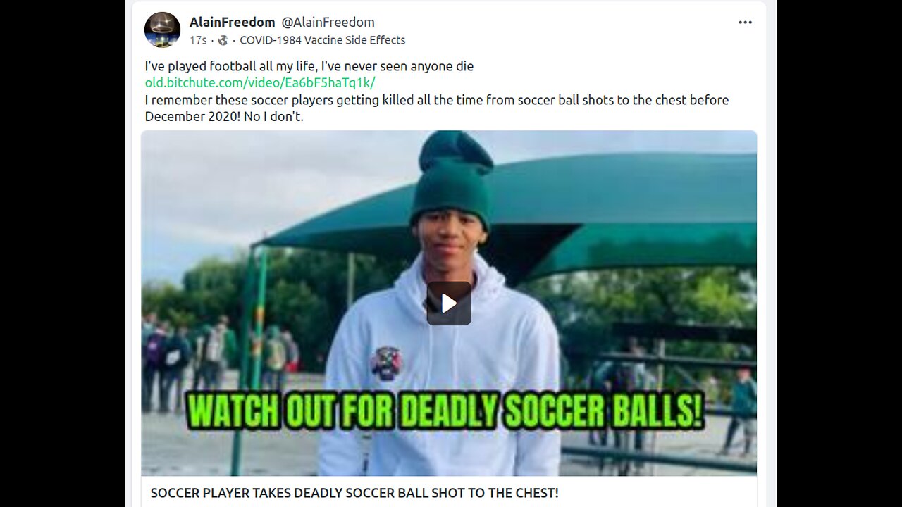 SOCCER PLAYER TAKES DEADLY SOCCER BALL SHOT TO THE CHEST!