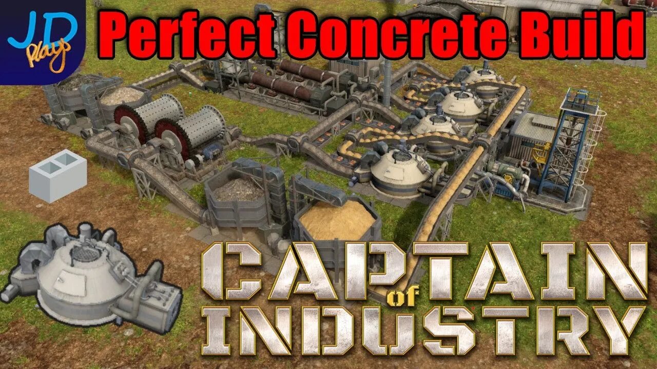 Perfectly Efficient Concrete Slabs Build 🚜 Captain of Industry 👷 Walkthrough, Tutorial, Tips