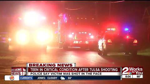 Teen in critical condition after shooting in Northwest Tulsa