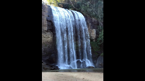 Waterfall after flood