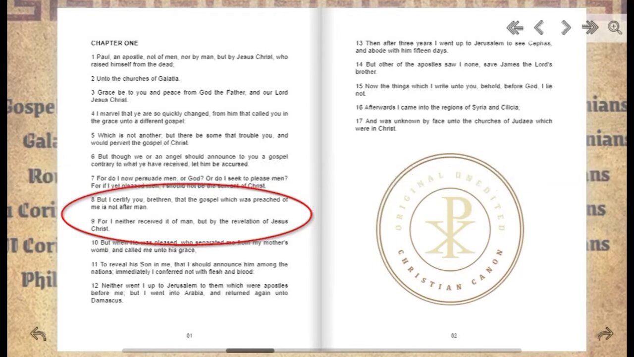 The Book of Galatians: Original and unedited since 144 A.D.