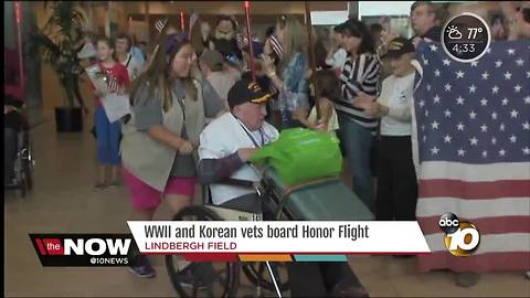 Veterans board Honor Flight