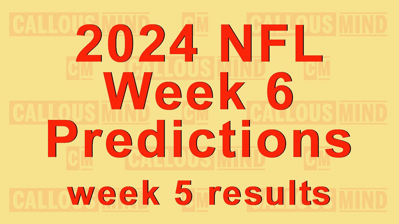 2024 National Football League Week 6 Predictions - week 5 prediction results