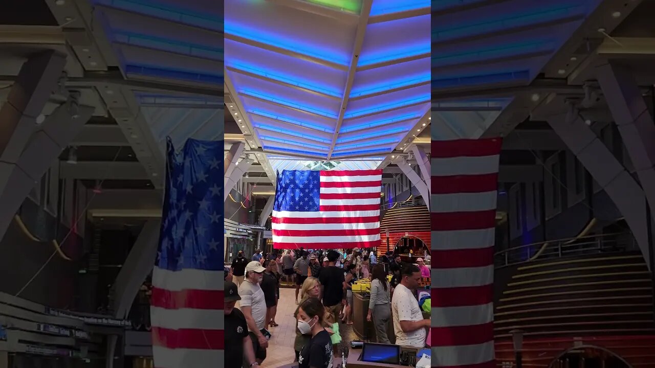 Biggest USA Flag at Sea!