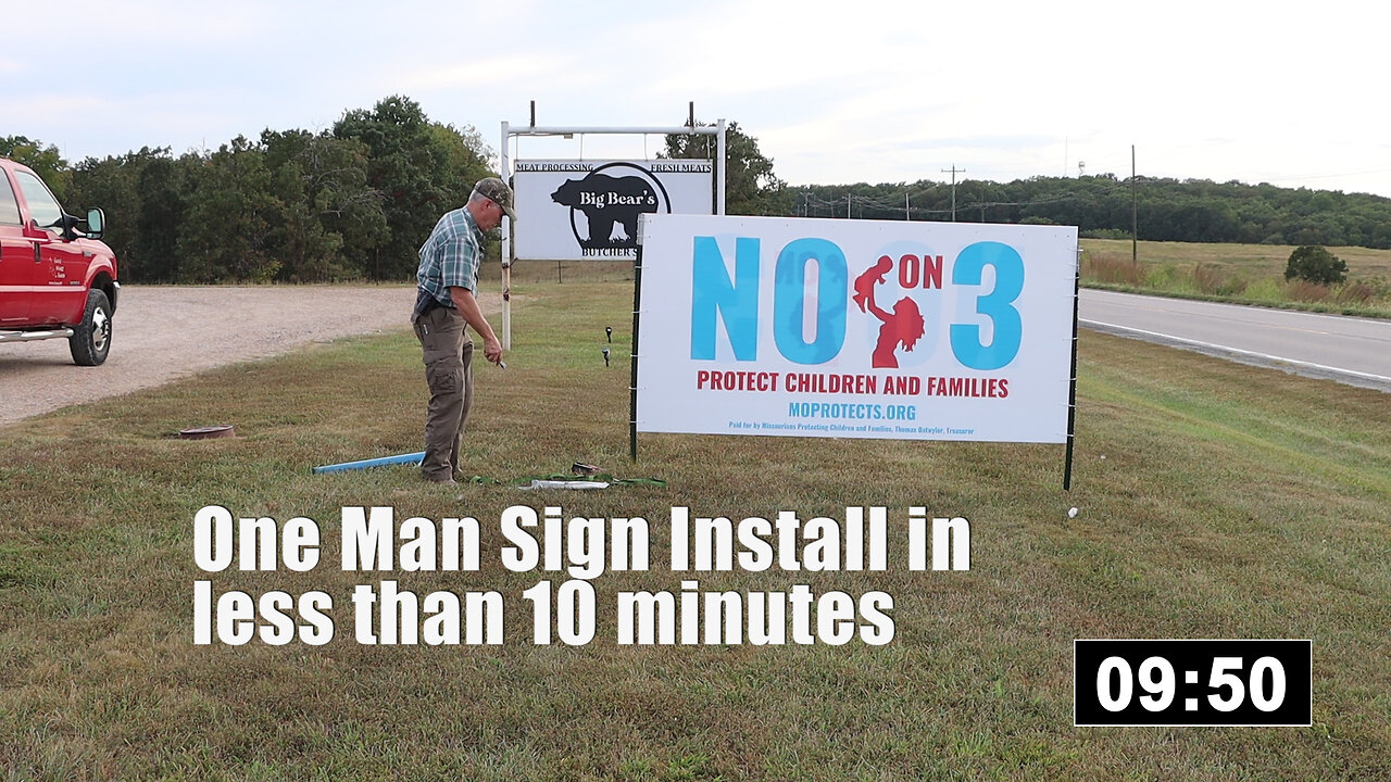 Solo Sign Install in Less Than 10 Minutes - Sprung Post Technique