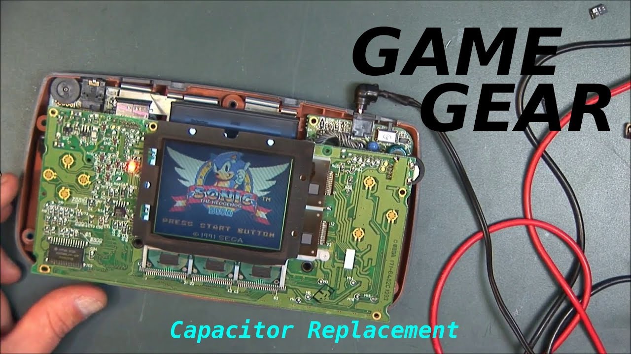 003 - Sega Game Gear Repair - Capacitor Replacement how to #1 - 837-9537-01 VA4 2110k