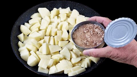 Easy and economical recipe with canned tuna and potatoes