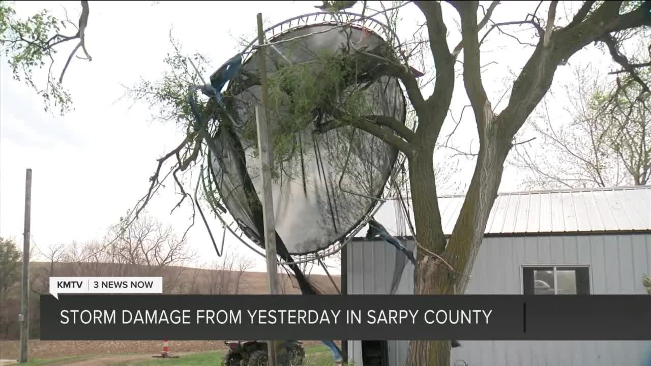 Storm damage in Gretna