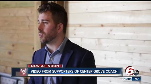 Former players, supporters show support for Center Grove coach