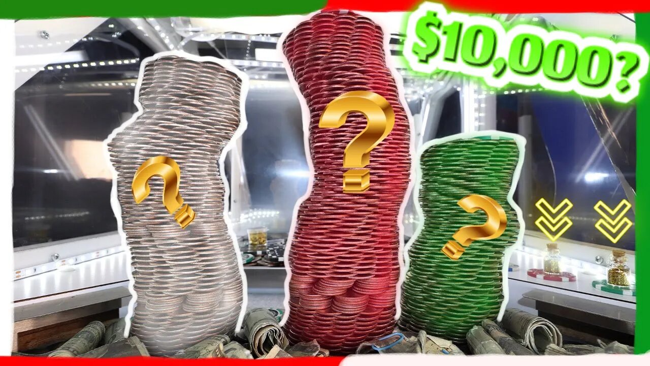 😮1 IN 3 CHANCE TO WIN $10,000 CASH!! Pick The Right Tower! High Limit Coin Pusher