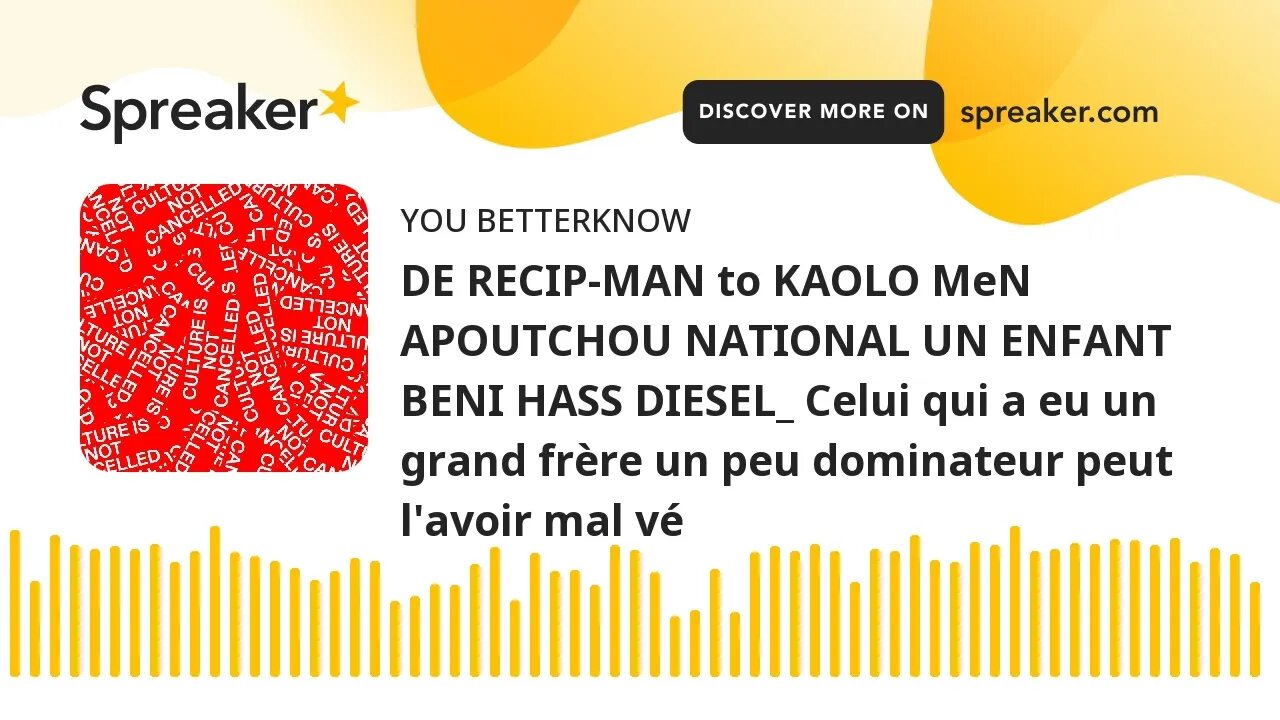 DE RECIP-MAN to KAOLO MeN APOUTCHOU NATIONAL UN ENFANT BENI HASS DIESEL_ Celui qui a eu un grand frè