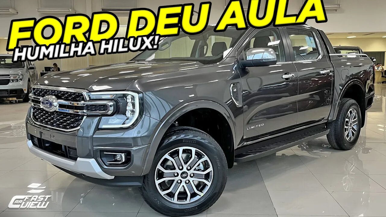 NOVA FORD RANGER LIMITED 2024 SEM KIT OPCIONAL AINDA É 10x MAIS TECNOLÓGICA QUE HILUX, S10 E AMAROK