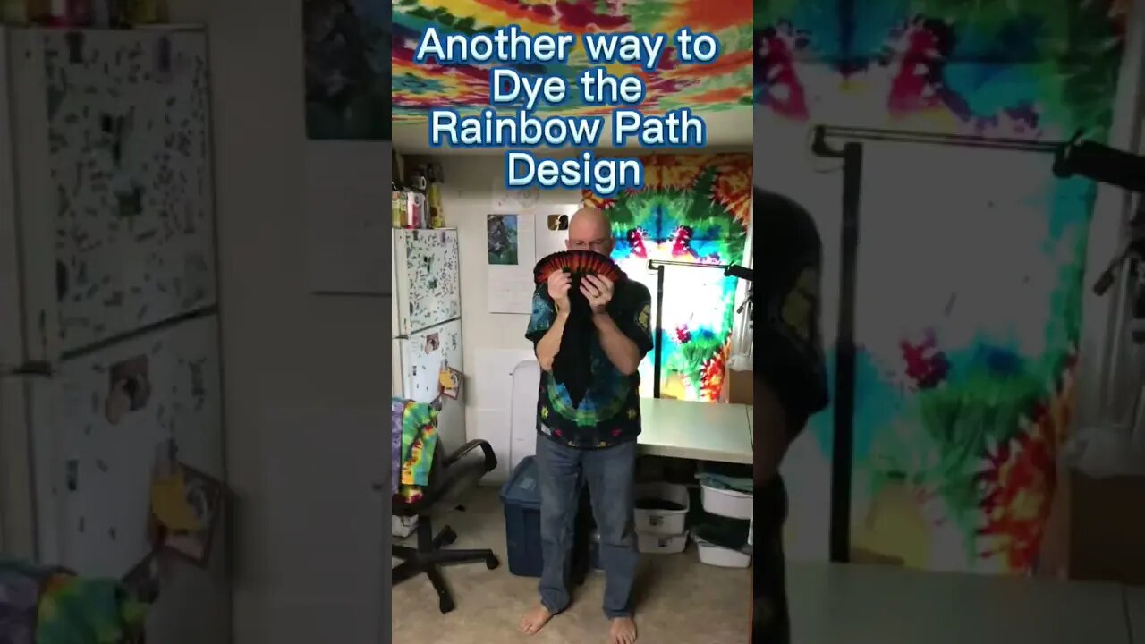 MrTieDye Dyes the Rainbow Path with DNA design ~ on an OWB Discharged tee