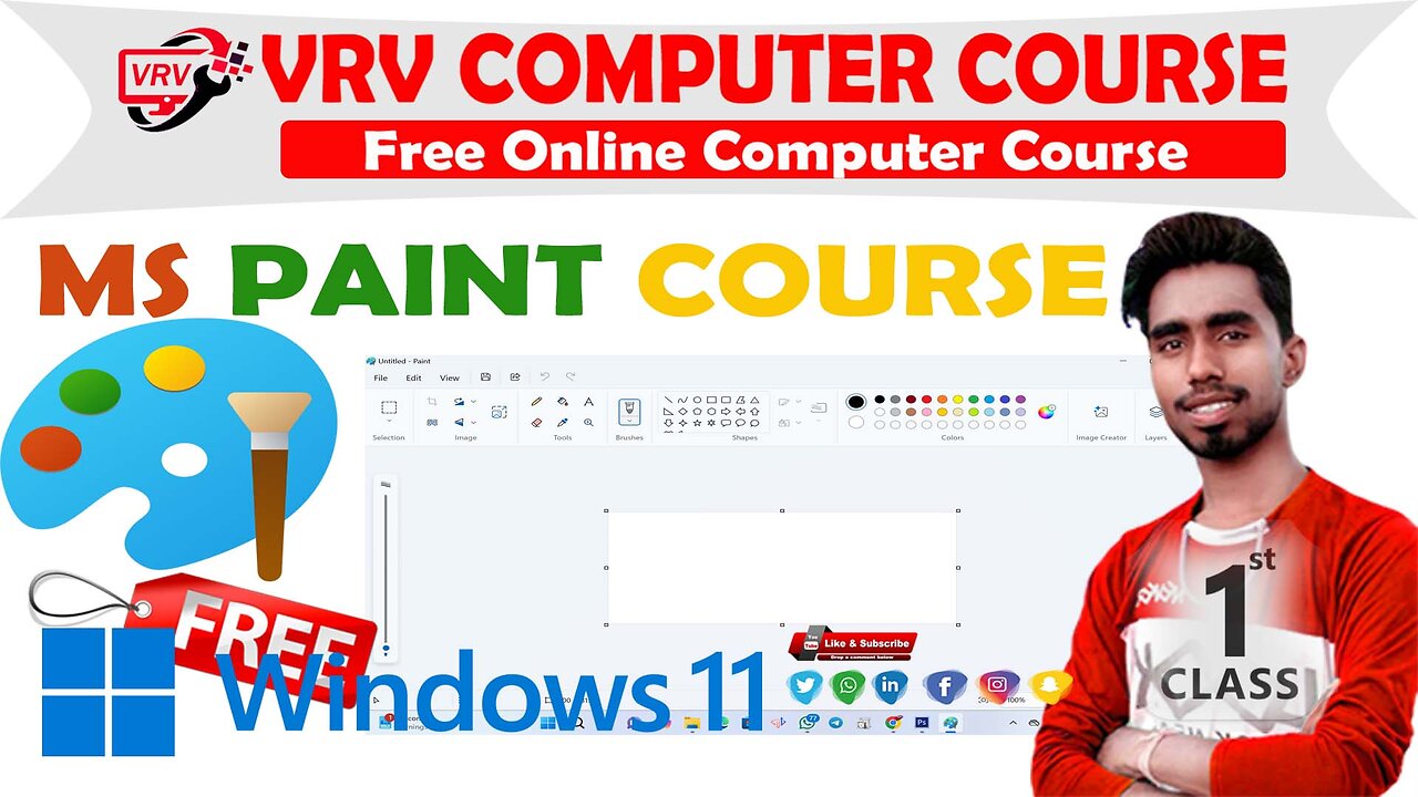 How to use paint in Complete Course in HIndi Class 1 2025 Paint Tutorial in Windows 11 #windows11