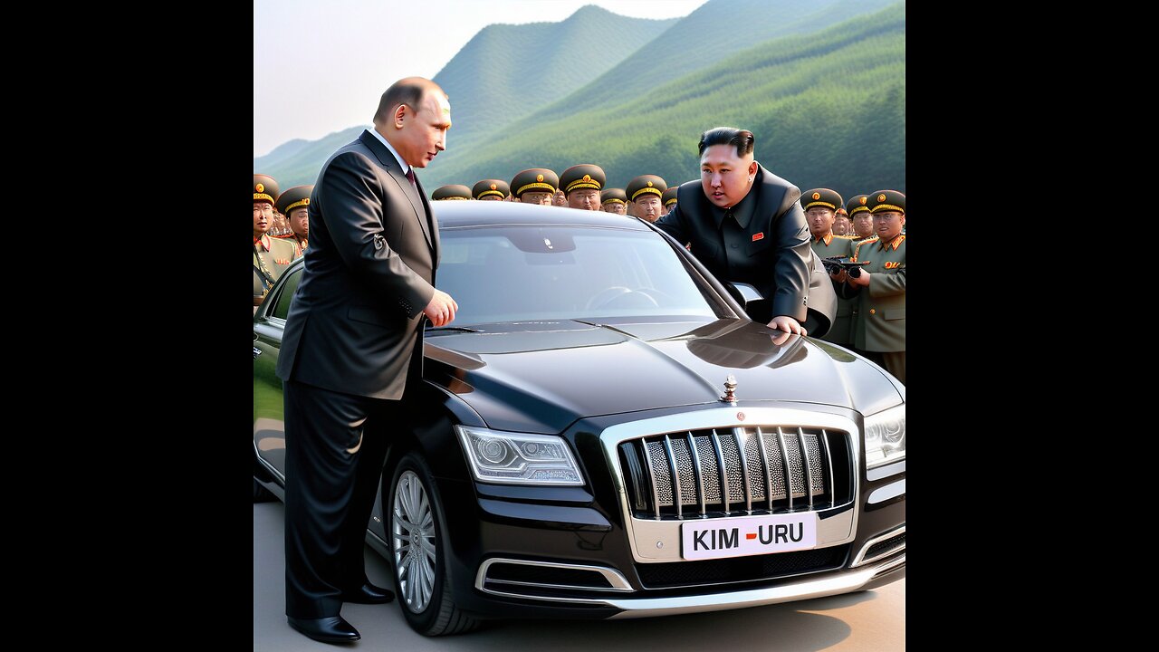 Vladimir Putin Takes Kim Jong-un for a Ride in a Russian Aurus in Pyongyang